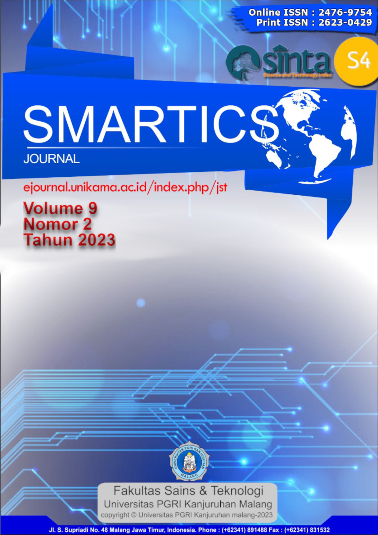 					View Vol. 9 No. 2 (2023): SMARTICS Journal (Oktober 2023)
				