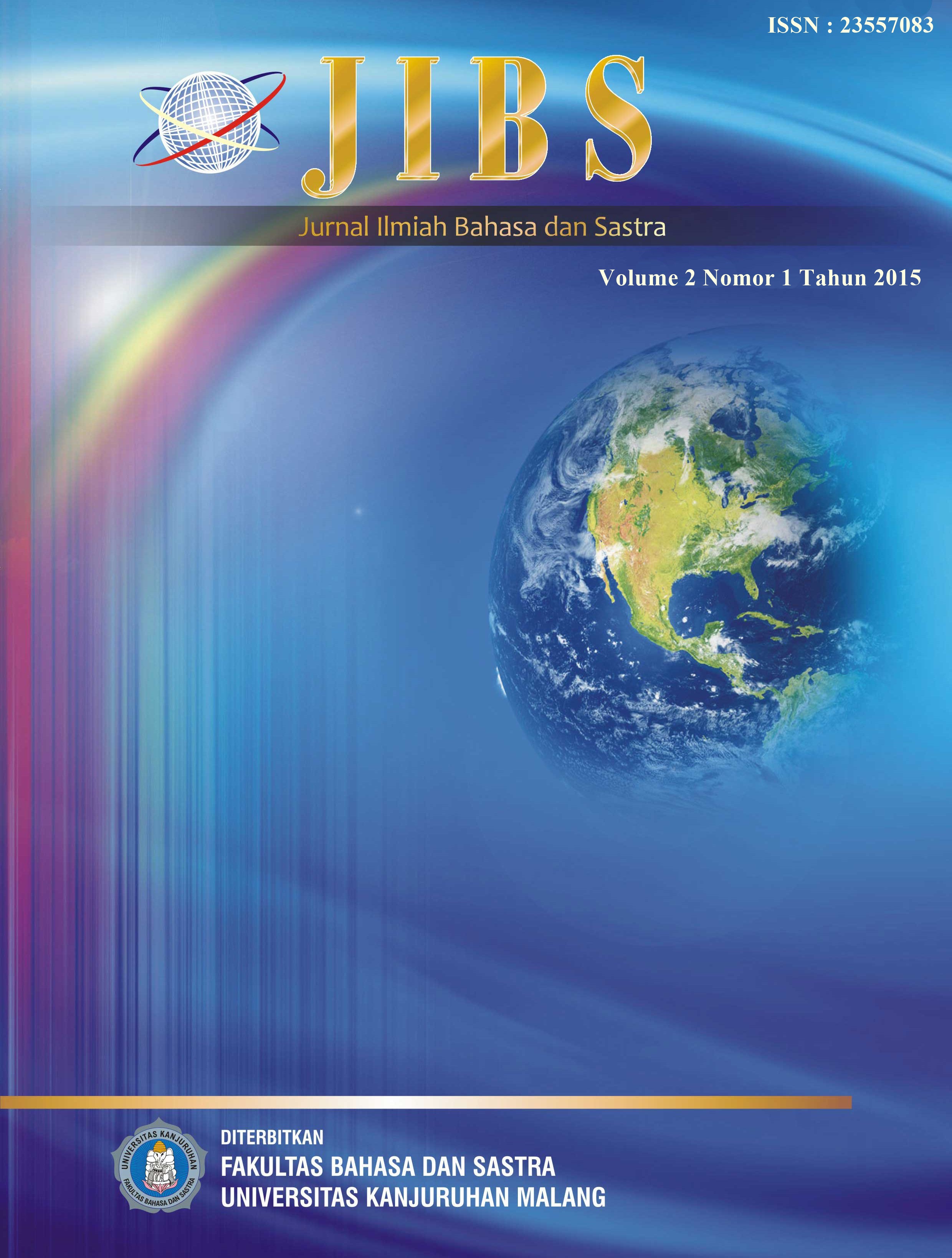 					View Vol. 2 No. 1 (2015): Jurnal Ilmiah Bahasa dan Sastra
				